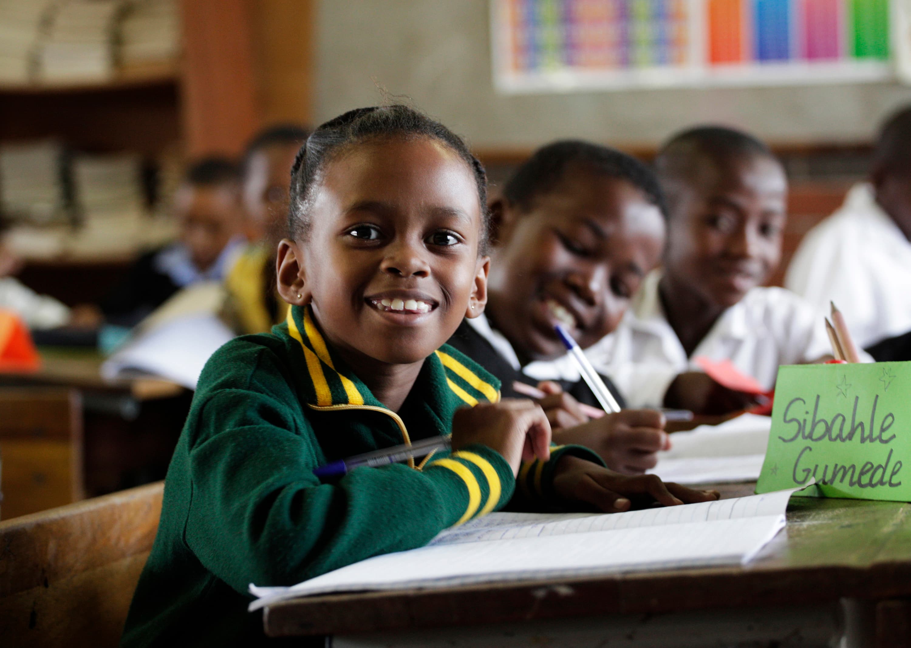 Children gathered at a school community event.