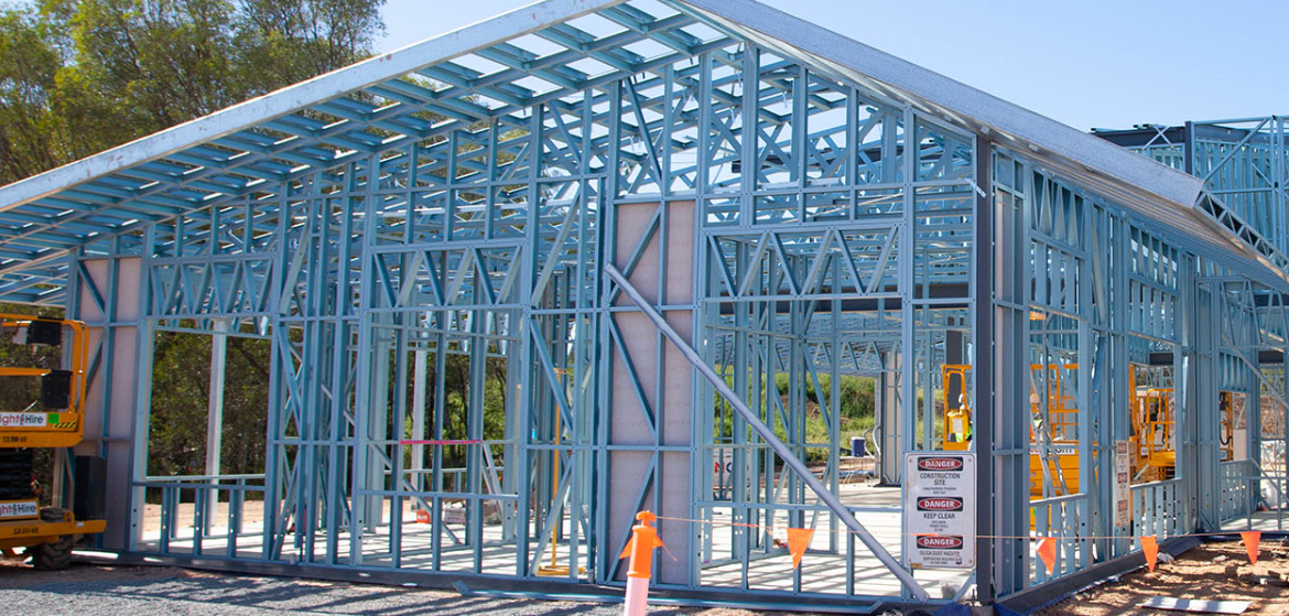 A school under construction in one of the regions the Foundation funds.